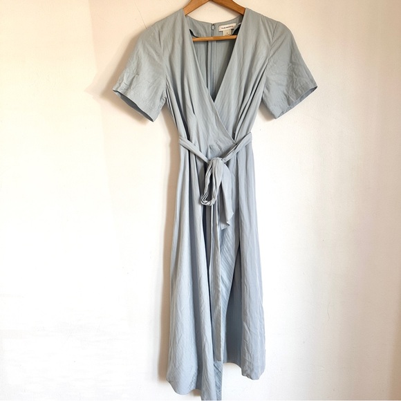 Club Monaco Asymmetrical Wrap Midi Maxi Dress Wedding Guest Bridesmaid 2 XS S - Picture 3 of 8